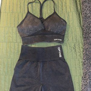 DFYNE Valkyrie Acid Wash Sports Bra & Shorts Set